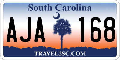 SC license plate AJA168