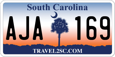 SC license plate AJA169