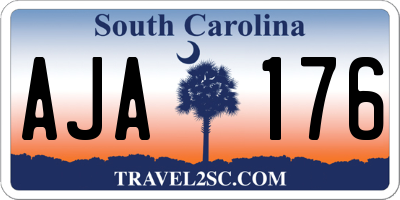 SC license plate AJA176