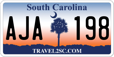 SC license plate AJA198
