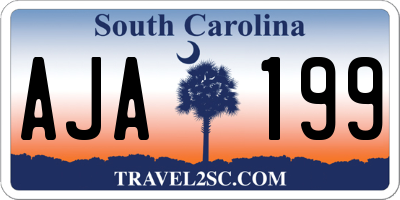 SC license plate AJA199