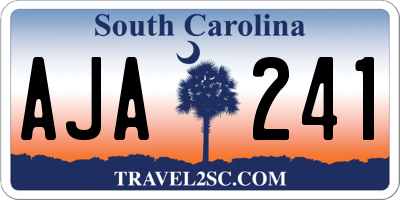 SC license plate AJA241