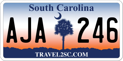 SC license plate AJA246