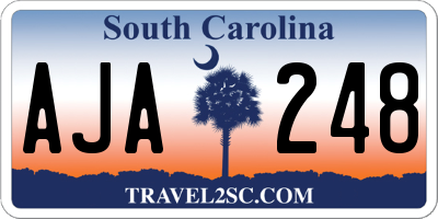 SC license plate AJA248