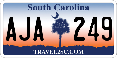 SC license plate AJA249