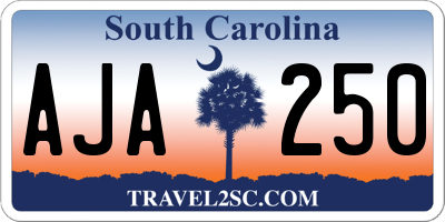 SC license plate AJA250