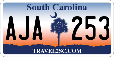 SC license plate AJA253