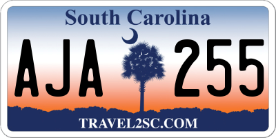 SC license plate AJA255