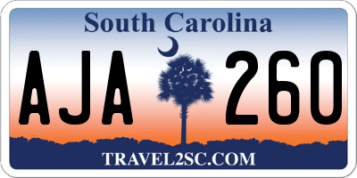 SC license plate AJA260