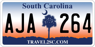 SC license plate AJA264
