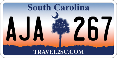 SC license plate AJA267
