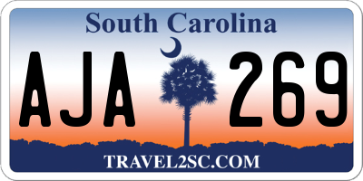 SC license plate AJA269