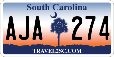 SC license plate AJA274