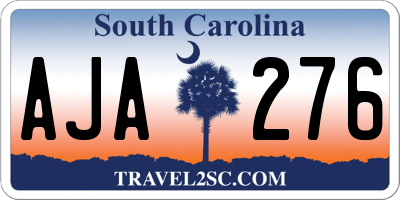 SC license plate AJA276