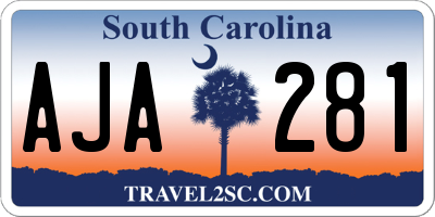 SC license plate AJA281