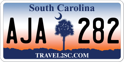 SC license plate AJA282