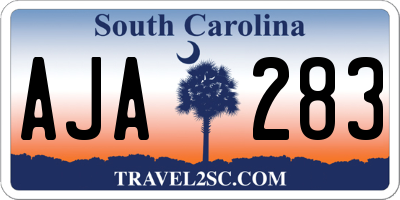 SC license plate AJA283