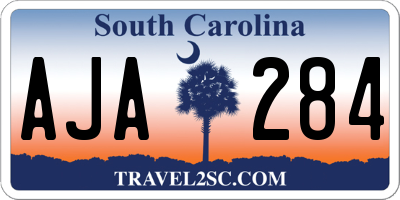 SC license plate AJA284