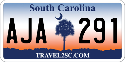 SC license plate AJA291