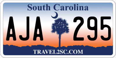 SC license plate AJA295