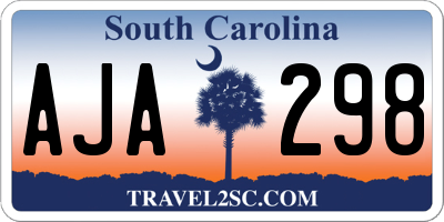 SC license plate AJA298