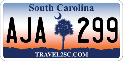 SC license plate AJA299