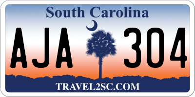 SC license plate AJA304