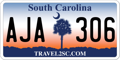 SC license plate AJA306