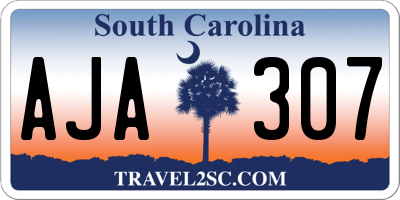 SC license plate AJA307