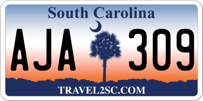 SC license plate AJA309