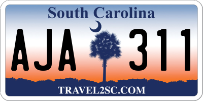 SC license plate AJA311