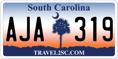 SC license plate AJA319