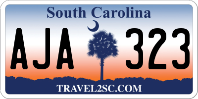 SC license plate AJA323