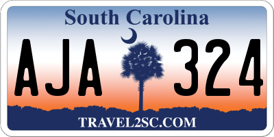 SC license plate AJA324