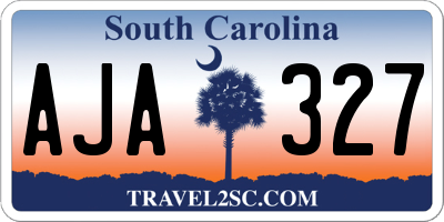SC license plate AJA327