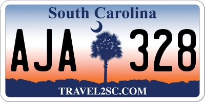 SC license plate AJA328