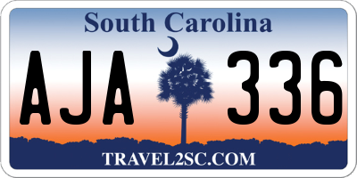 SC license plate AJA336