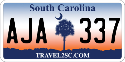 SC license plate AJA337