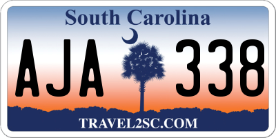 SC license plate AJA338