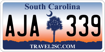 SC license plate AJA339