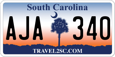 SC license plate AJA340