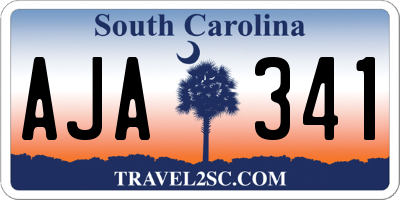 SC license plate AJA341