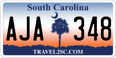 SC license plate AJA348