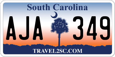 SC license plate AJA349