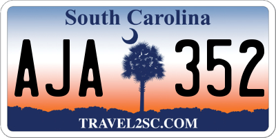 SC license plate AJA352