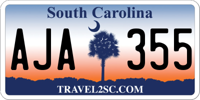 SC license plate AJA355