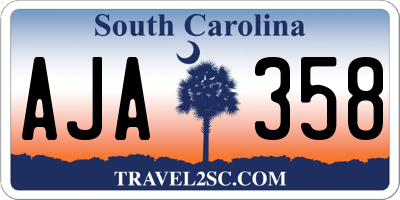 SC license plate AJA358