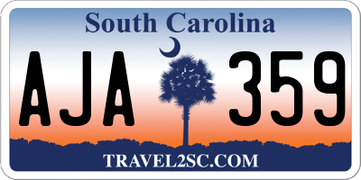 SC license plate AJA359