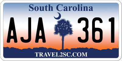 SC license plate AJA361
