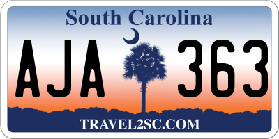 SC license plate AJA363